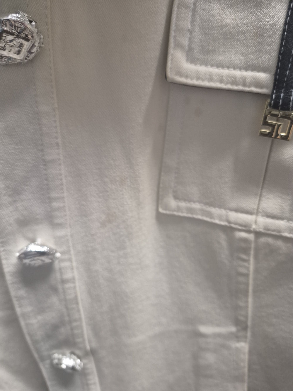 St. John Sport Vintage Cream Cropped Utility Jacket Marie Gray. - Picture 7 of 11